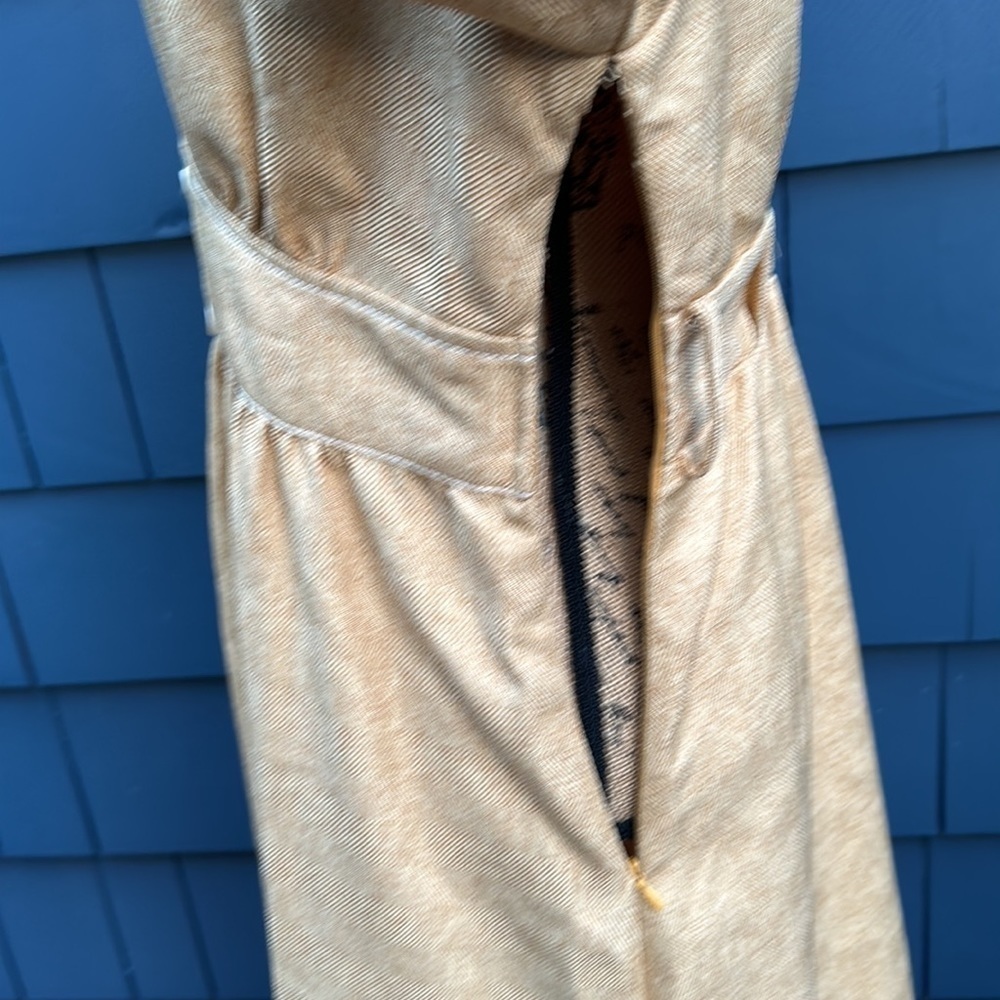 Moon River gold dress cotton poly linen blend large - Picture 12 of 14